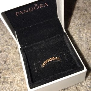 Rose gold love linked ring